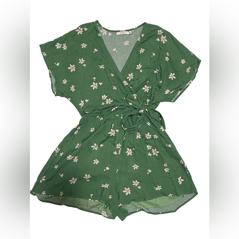 Green Spring Romper Short